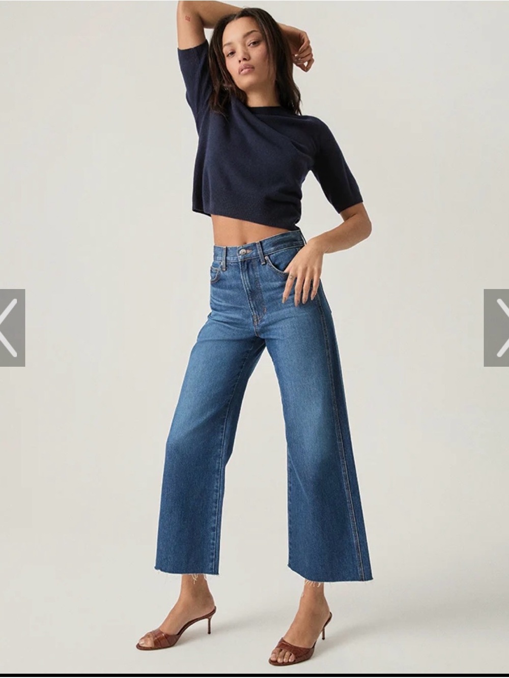 Veronica Beard high waisted cropped Taylor jean